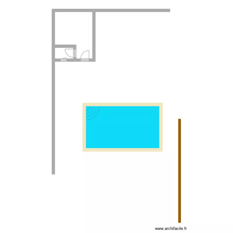 piscine. Plan de 