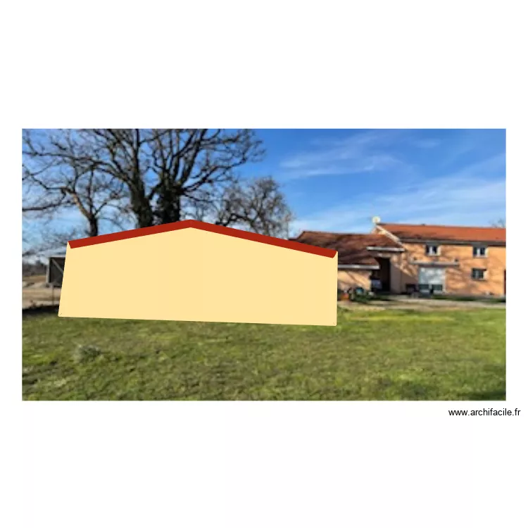 HANGAR COTE ROUTE. Plan de 1 pièce et 42 m²