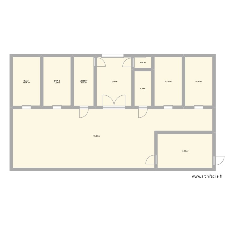 Cabinet. Plan de 10 pièces et 166 m2