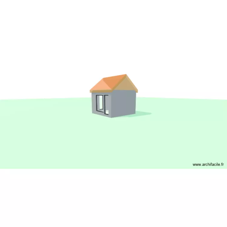 Chalet 2 &eacute;tages. Plan de 1  et 10 m²