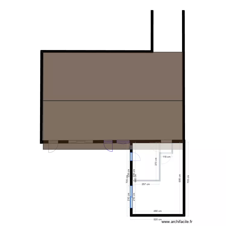 Agrandissement VIDE. Plan de 