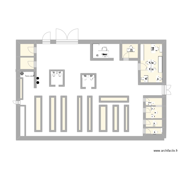 Mestre Andrezieux. Plan de 18 pièces et 11 m2