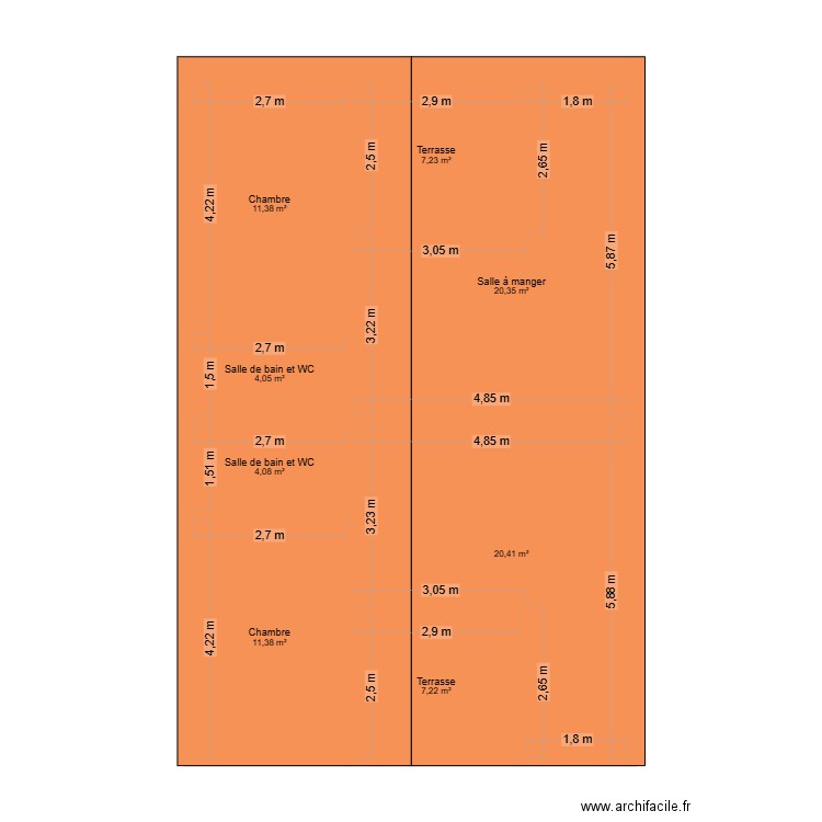 PLAN ST JO. Plan de 8 pièces et 86 m2