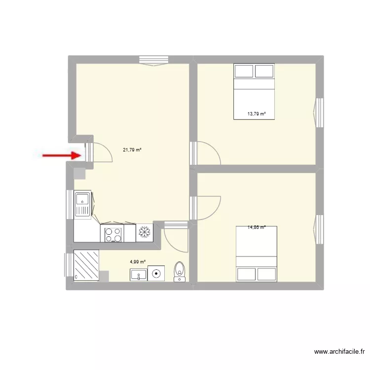 134. Plan de 4  et 55 m²