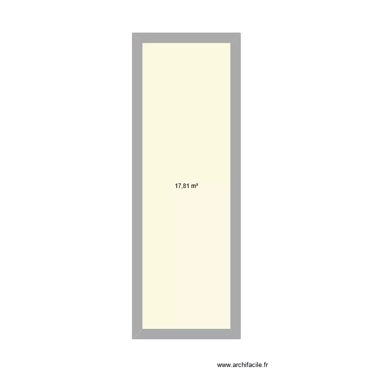 plan. Plan de 1 Pièce et 18 m²