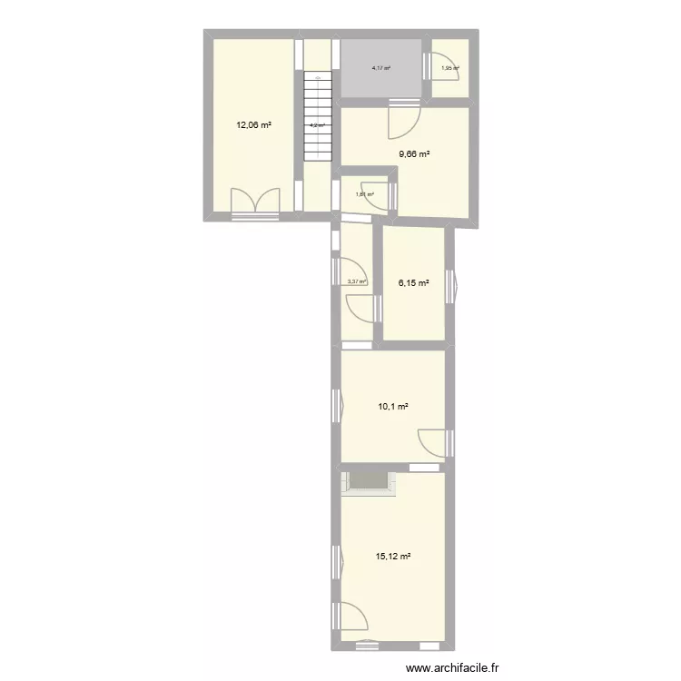 Fleury Maison 2 rez de chaussée existant. Plan de Fleury Maison 2 rez de chaussée existant. Plan de
