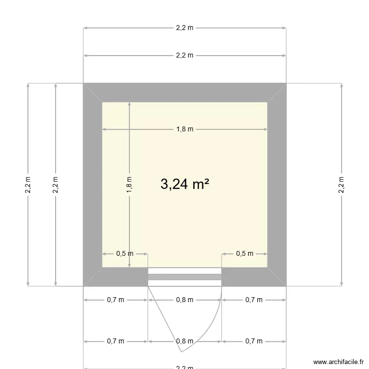 SITE AZOT RADIO. Plan de 1 Pièce et 3 m² SITE AZOT RADIO. Plan de 1 Pièce et 3 m²
