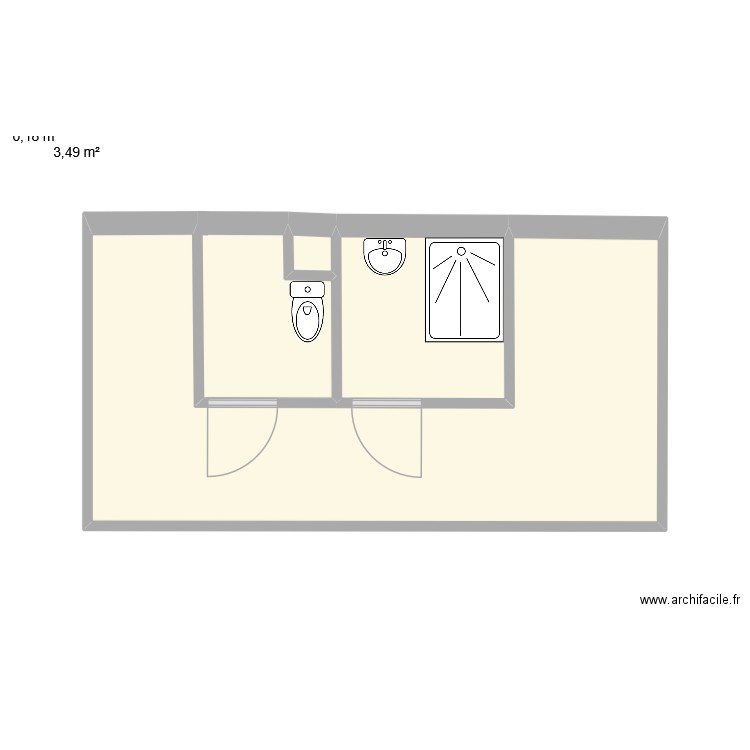 Logt Bessiere. Plan de 4 pièces et 20 m2