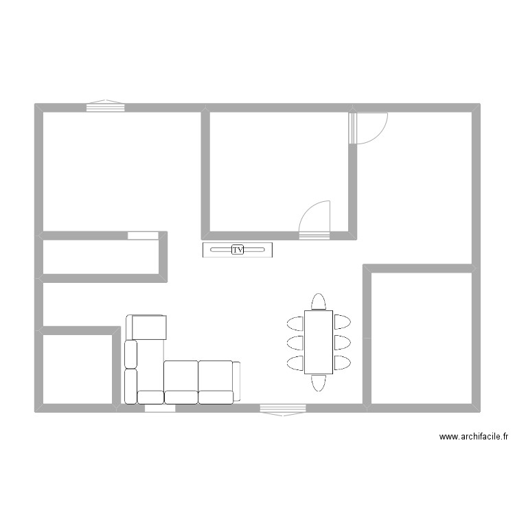 PLAN 2. Plan de 5 pièces et 78 m2