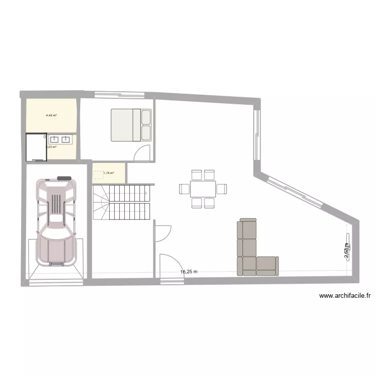 SAMMARTANO. Plan de 3  et 9 m²