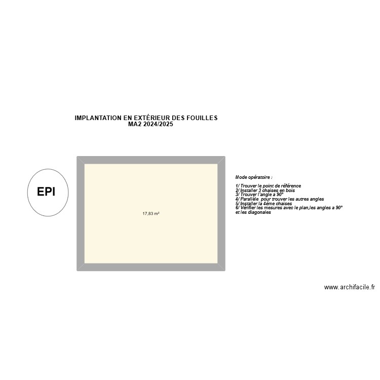 IMPLANTATION. Plan de 0 pièce et 0 m2