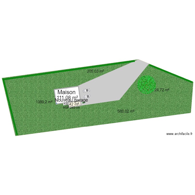 plan de masse maison. Plan de 0 pièce et 0 m2