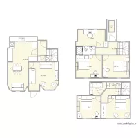 Cottage layout with bath on to floor and shower on middle floor