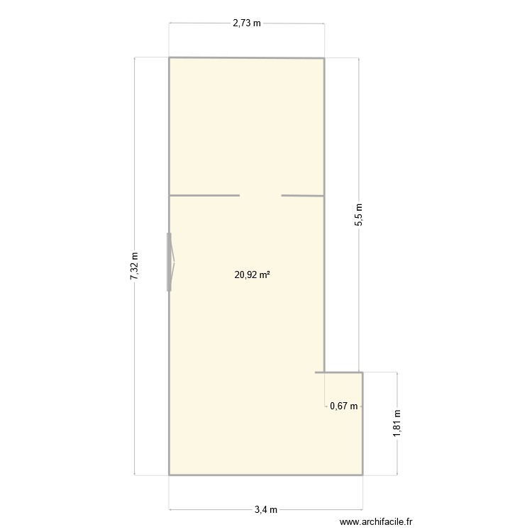 chambre+sdb. Plan de 0 pièce et 0 m2