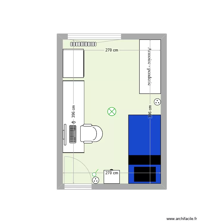 Chambre Alicia. Plan de 