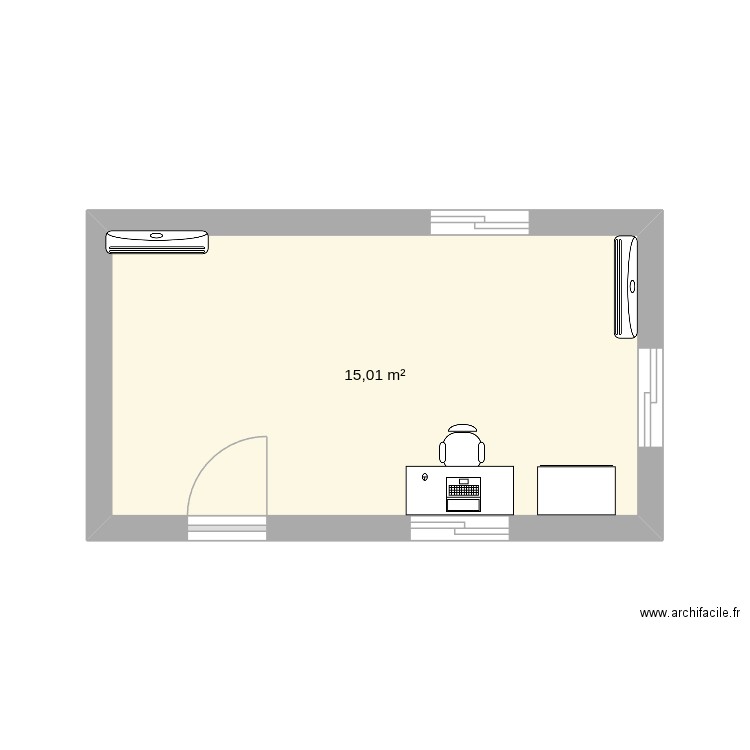merlin.mobile home. Plan de 1 pièce et 15 m2