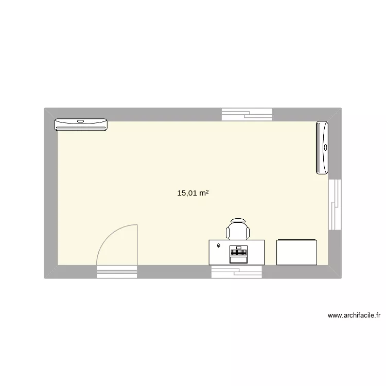 merlin.mobile home. Plan de 1  et 15 m²