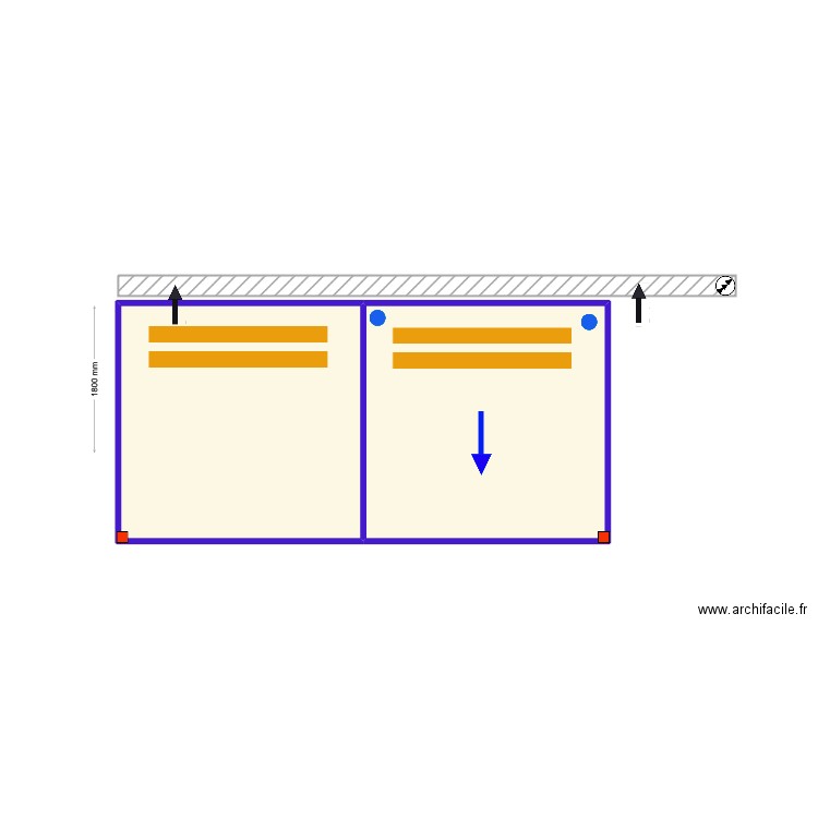 Janet Burgess. Plan de 2 pièces et 17 m2