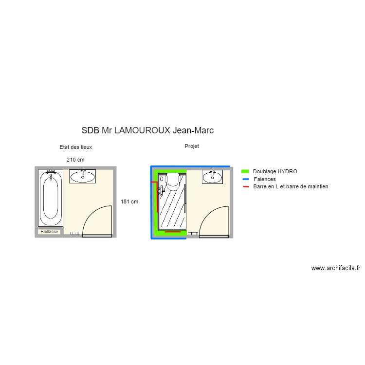 SDB LAMOUROUX Jean-Marc. Plan de 0 pièce et 0 m2