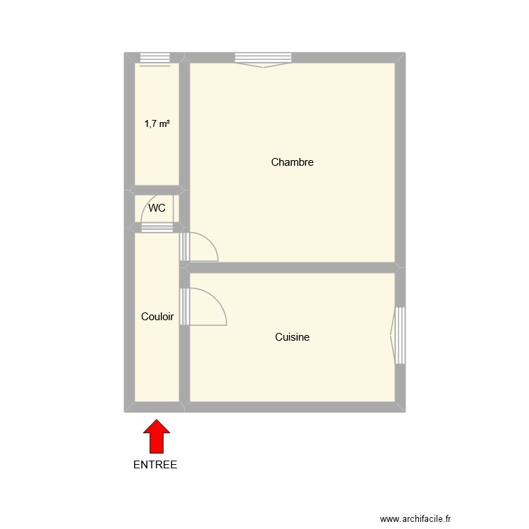 APOLLINE. Plan de 5 pièces et 25 m2