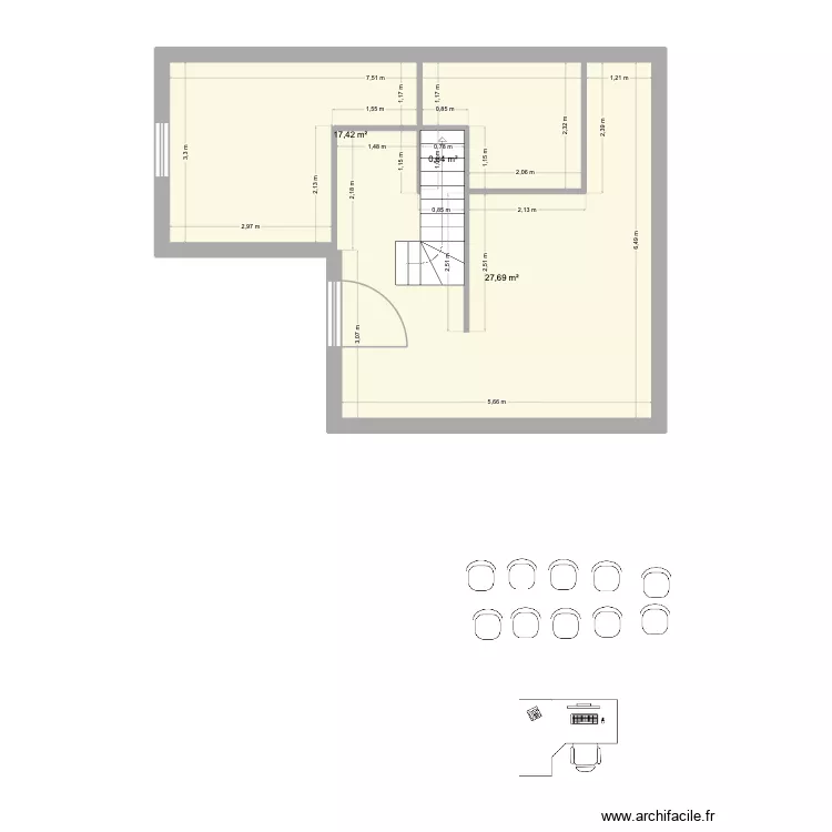 RDC VIAZAC. Plan de 3 et 46 m² RDC VIAZAC. Plan de 3 et 46 m²