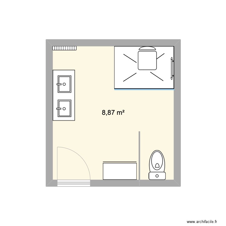 Cholez Après. Plan de 1 pièce et 9 m2
