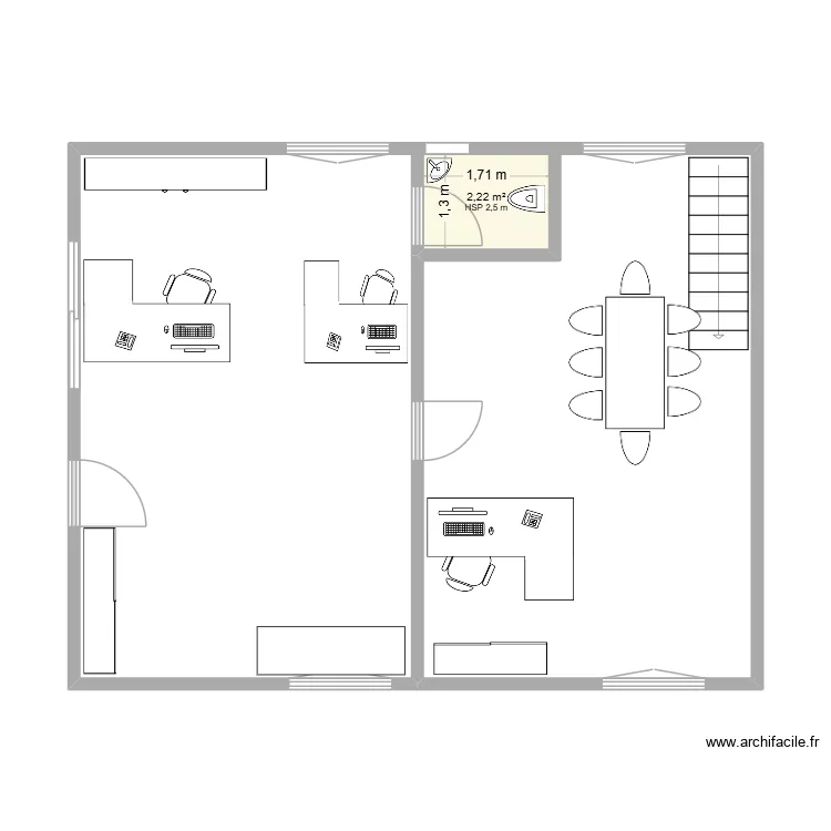 bureau Péchon. Plan de 1 et 2 m² bureau Péchon. Plan de 1 et 2 m²