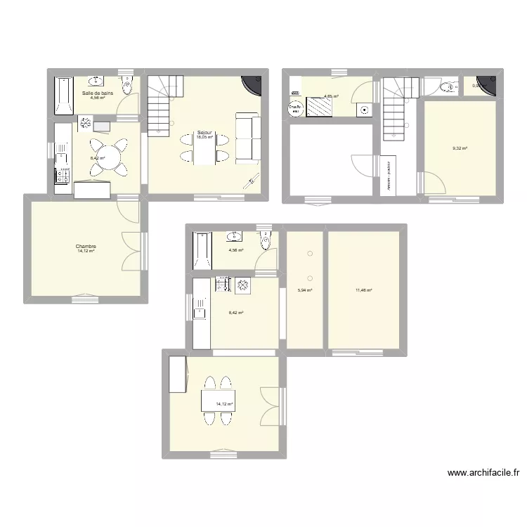Maison Mollans. Plan de 
