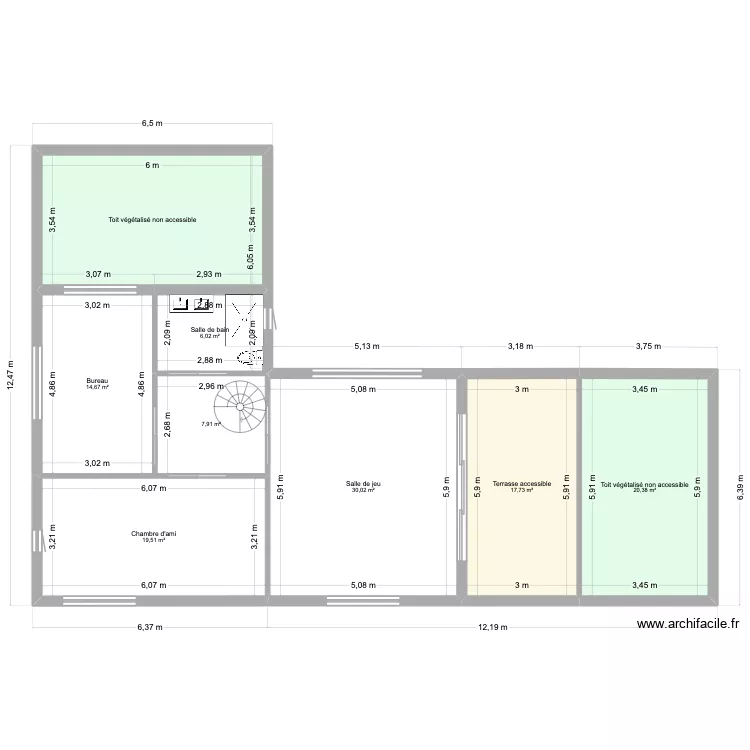 RG ARCHI 02. Plan de 8  et 137 m²