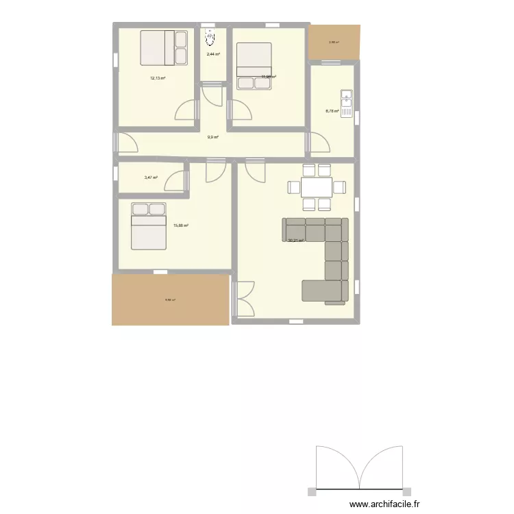 plan1. Plan de 8 et 93 m² plan1. Plan de 8 et 93 m²