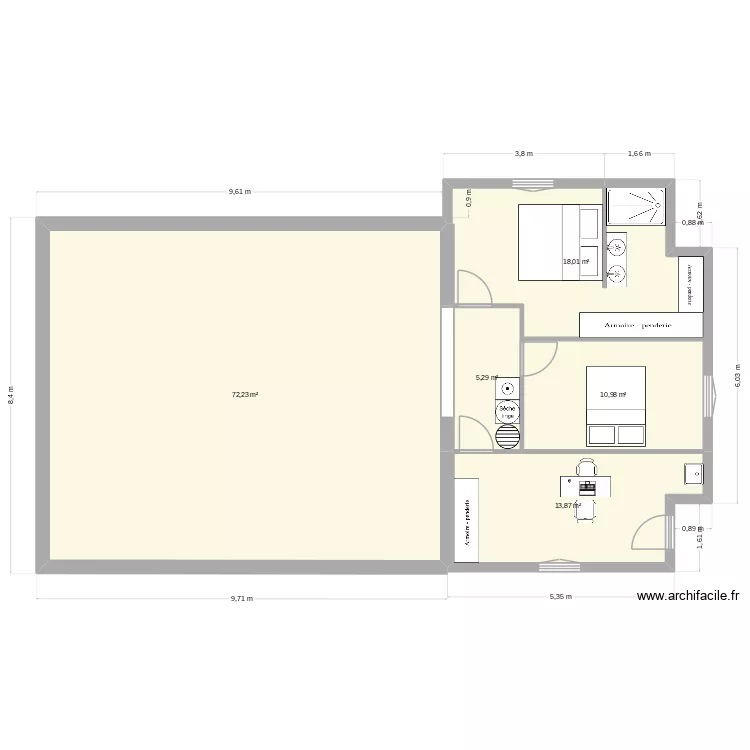 plan final. Plan de 5 et 120 m² plan final. Plan de 5 et 120 m²