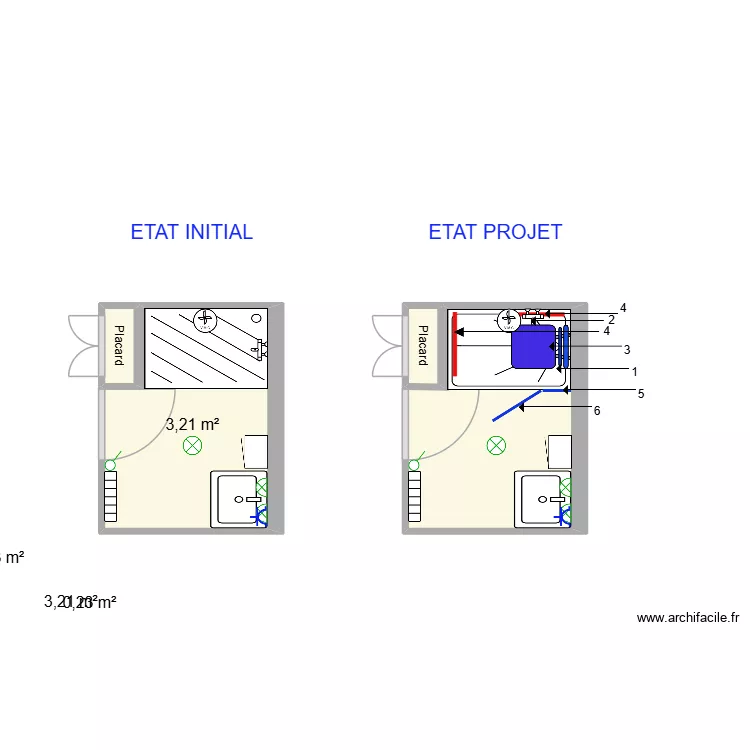 MERCIER MAUD HA0187/2025. Plan de 4 pièces et 7 m²