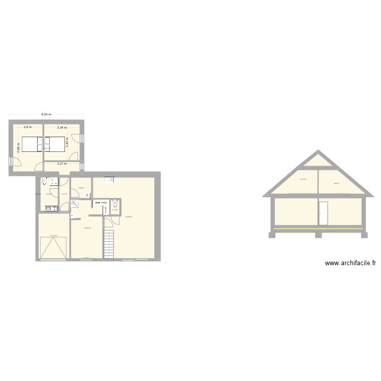 Elsa Chatelneuf. Plan de 11 pièces et 122 m2