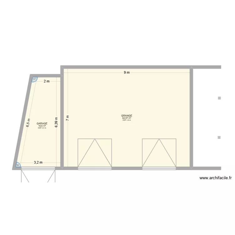 MIALON. Plan de 2  et 80 m²