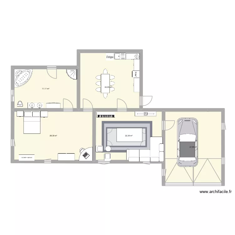 test. Plan de 5 pièces et 117 m²