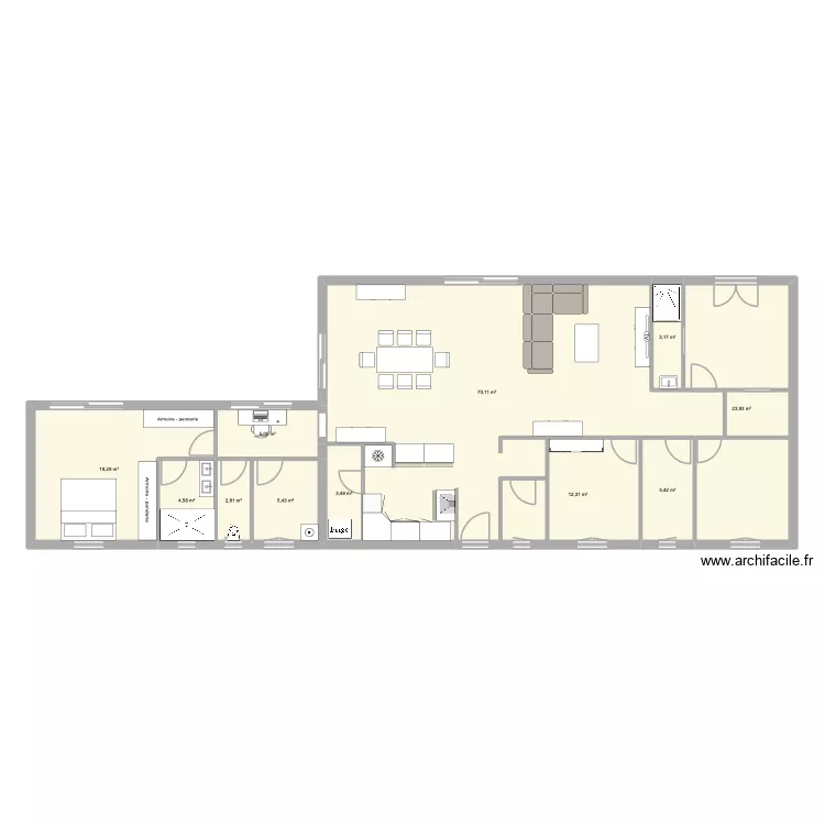 Maison. Plan de 11 et 156 m² Maison. Plan de 11 et 156 m²