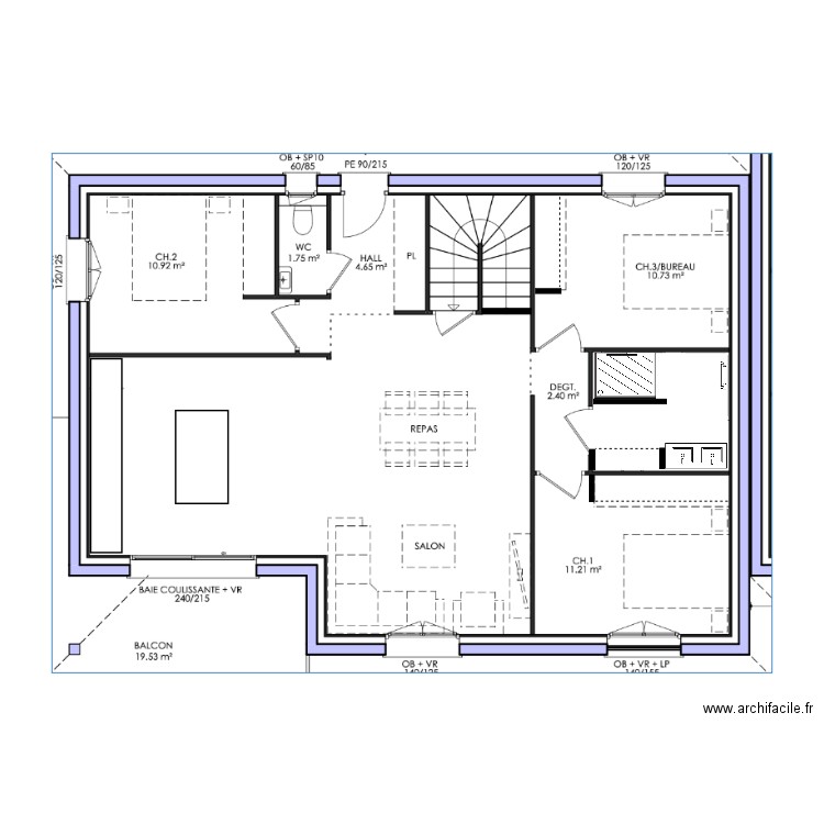 chamois 1. Plan de 0 pièce et 0 m2