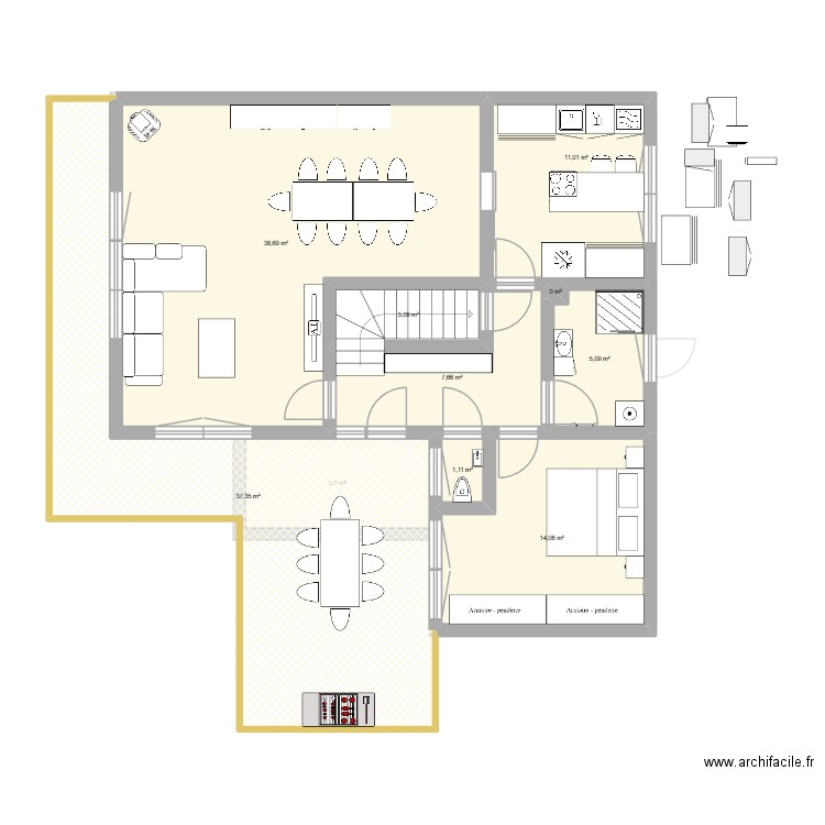 VAHL EBERSING OK. Plan de 25 pièces et 278 m2