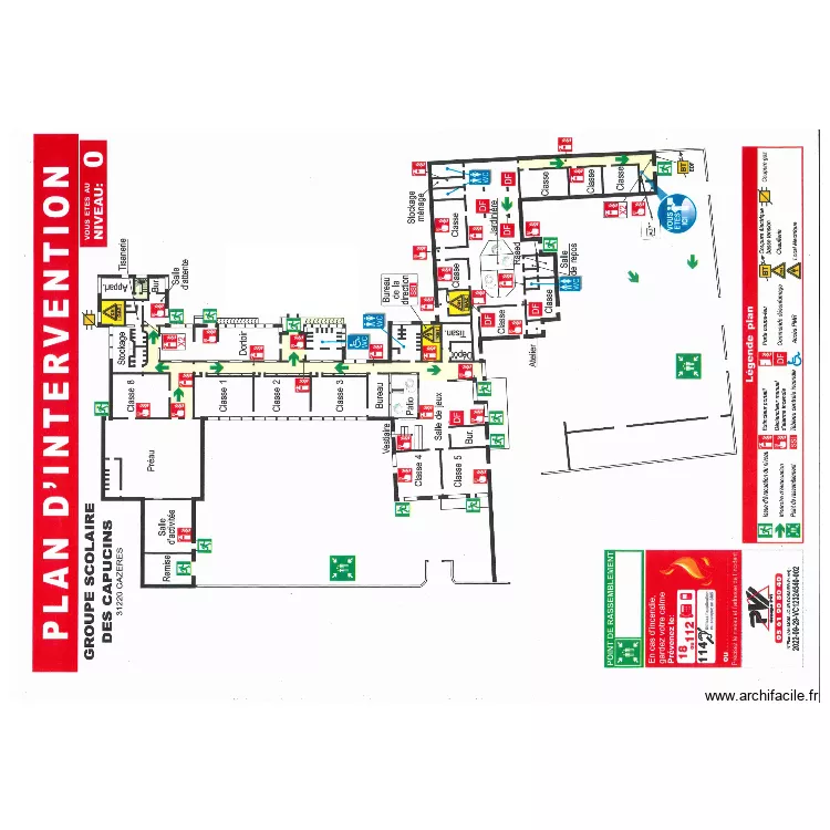 ECOLE CAPUCINS. Plan de 