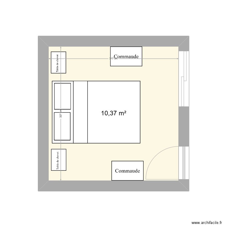 Chambre. Plan de 0 pièce et 0 m2