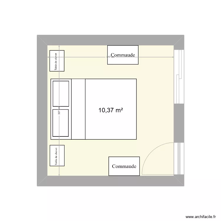 Chambre. Plan de 