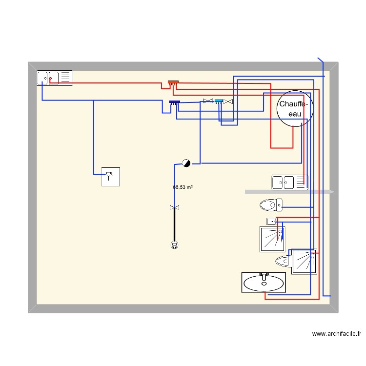 ligne sanitaire 2. Plan de 0 pièce et 0 m2