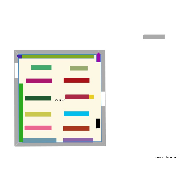 Carrefour city gonfreville. Plan de 1 pièce et 25 m2