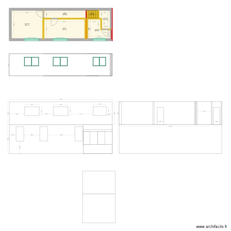 facade. Plan de 0 pièce et 0 m2