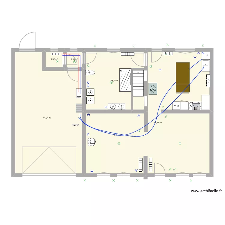 Jonas ELectricite. Plan de 11  et 250 m²