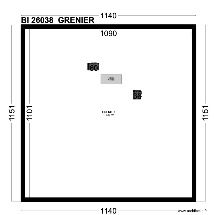 BI 26038. Plan de 20 pièces et 342 m2