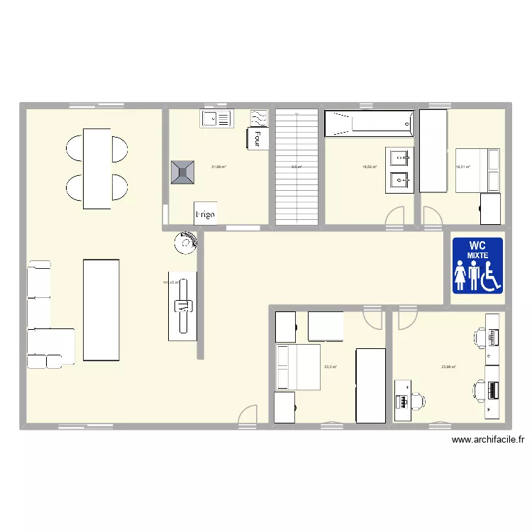 maison 1 techno. Plan de 