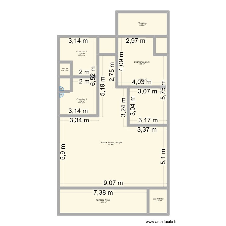 Maison Angondj&eacute; M.MESSIA. Plan de 0 pièce et 0 m2
