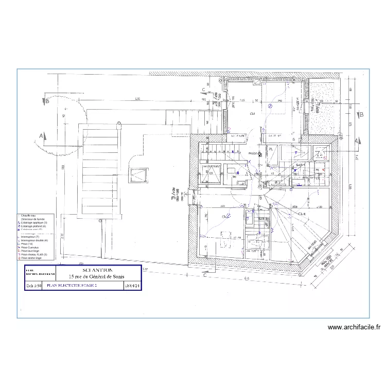 PLAN ELECTRICITE ETAGE 2 ind 5. Plan de 