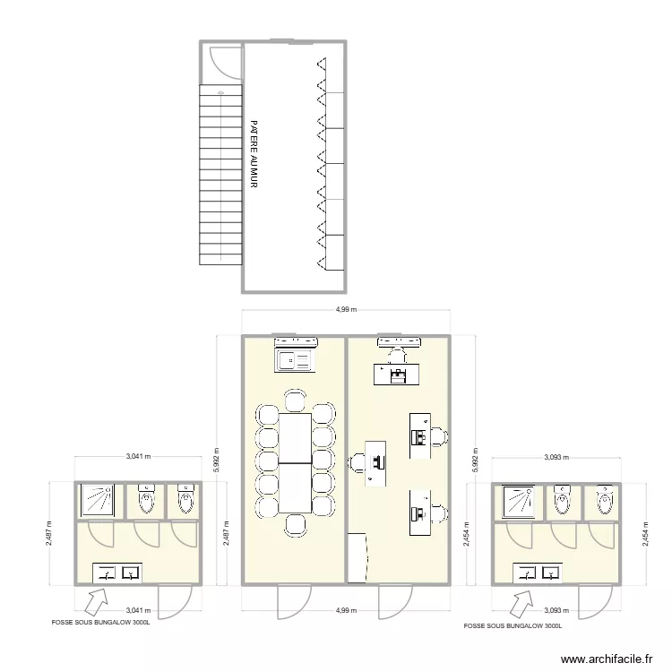 EIFFAGE CHANTIER LYON 2. Plan de 10  et 42 m²